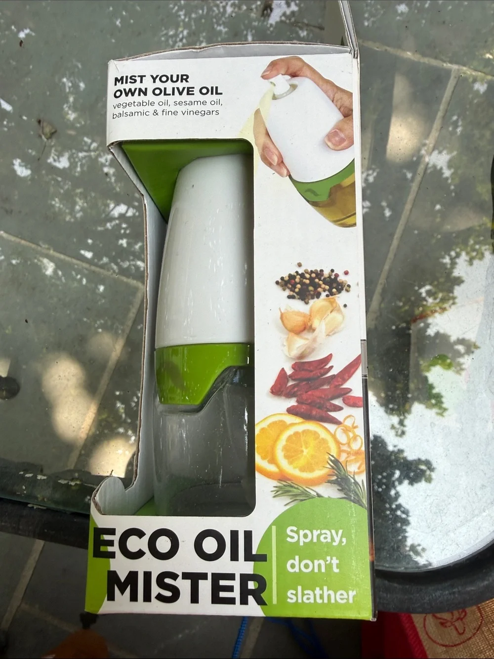 Prepara Eco Oil Mister Spray Bottle - White and Green